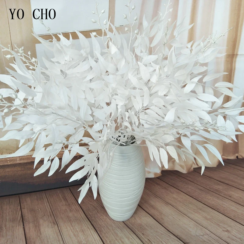 Искусственный белый цветок YO CHO искусственный Шелковый домашний декор листья ивы
