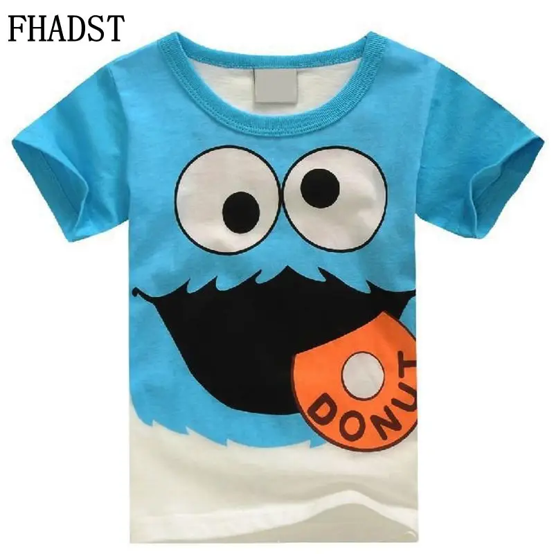 FHADST/Новинка летние модные футболки для мальчиков детская хлопковая одежда