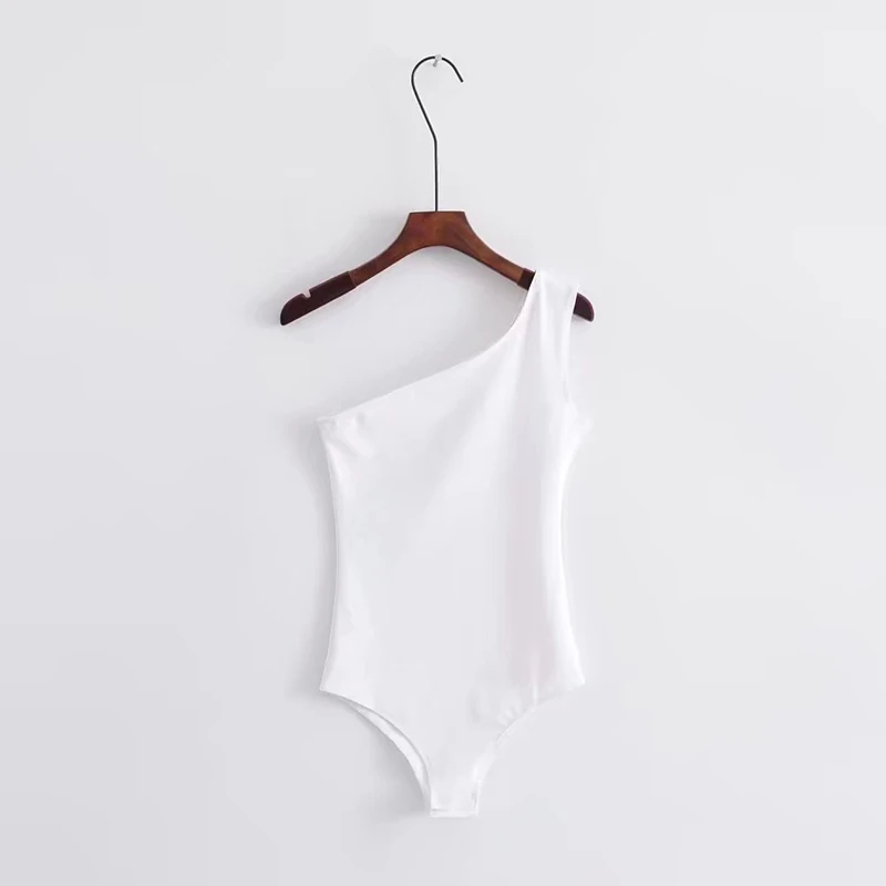 Женский облегающий боди skitzyou Белый Топ без рукавов на весну и лето|skinny jumpsuit|overall