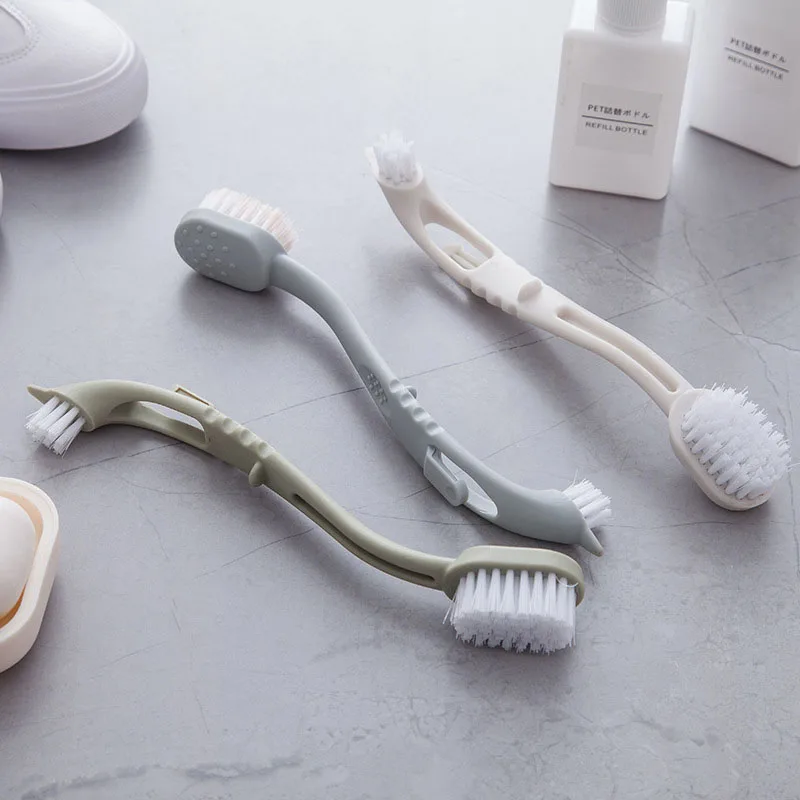 cleaning tools Shoe brush Multi-function shoes small artifact convenient nylon silk laundry double-head |