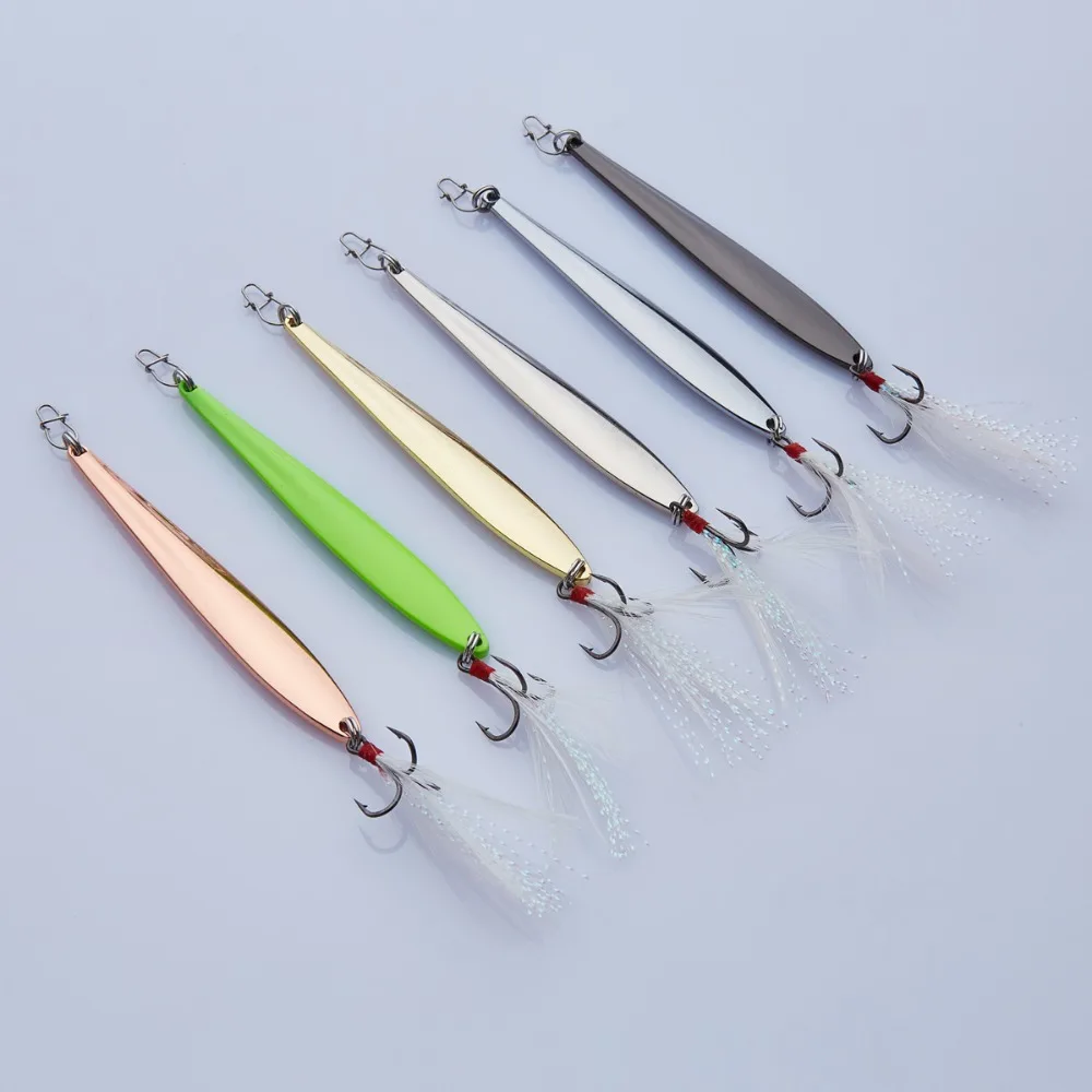 APADA Jigging 511 Javelin усиленный тройной крючок + перо 10 г 79 мм рыболовные приманки для