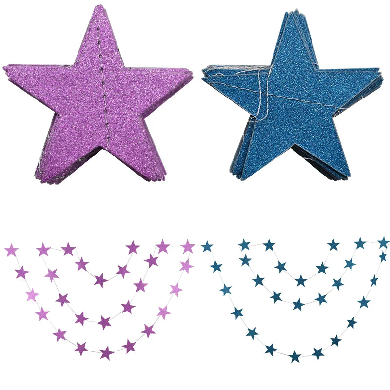 7 см * 4 м Звездная бумажная Свадебная Гирлянда для украшения экрана подвесные