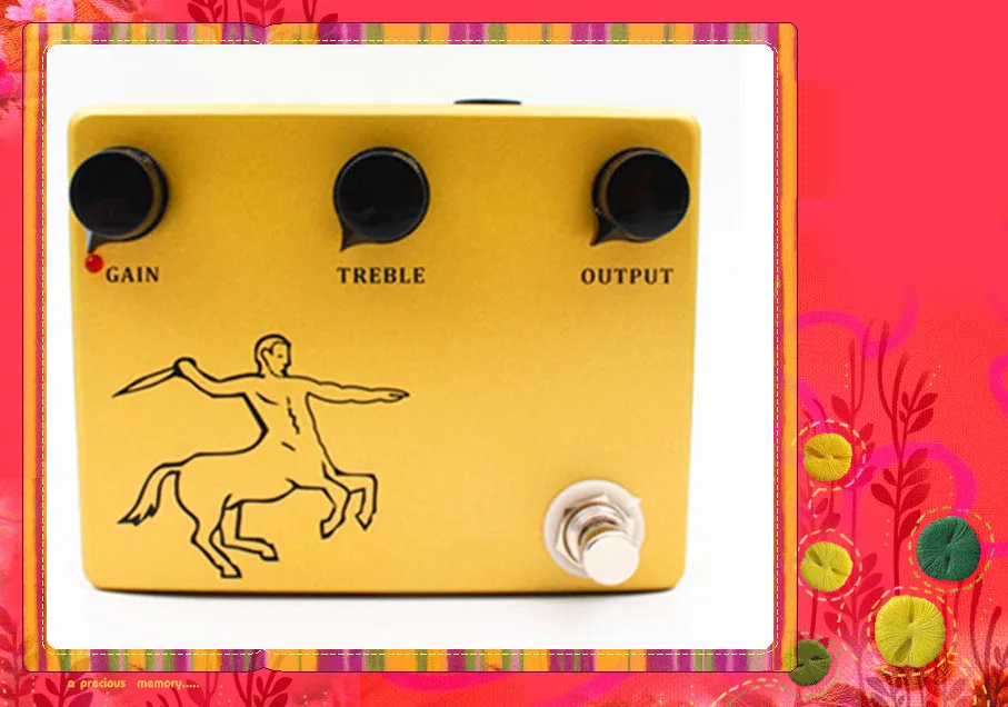 Отличная Золотая профессиональная педаль эффектов для гитары Overdrive ручной