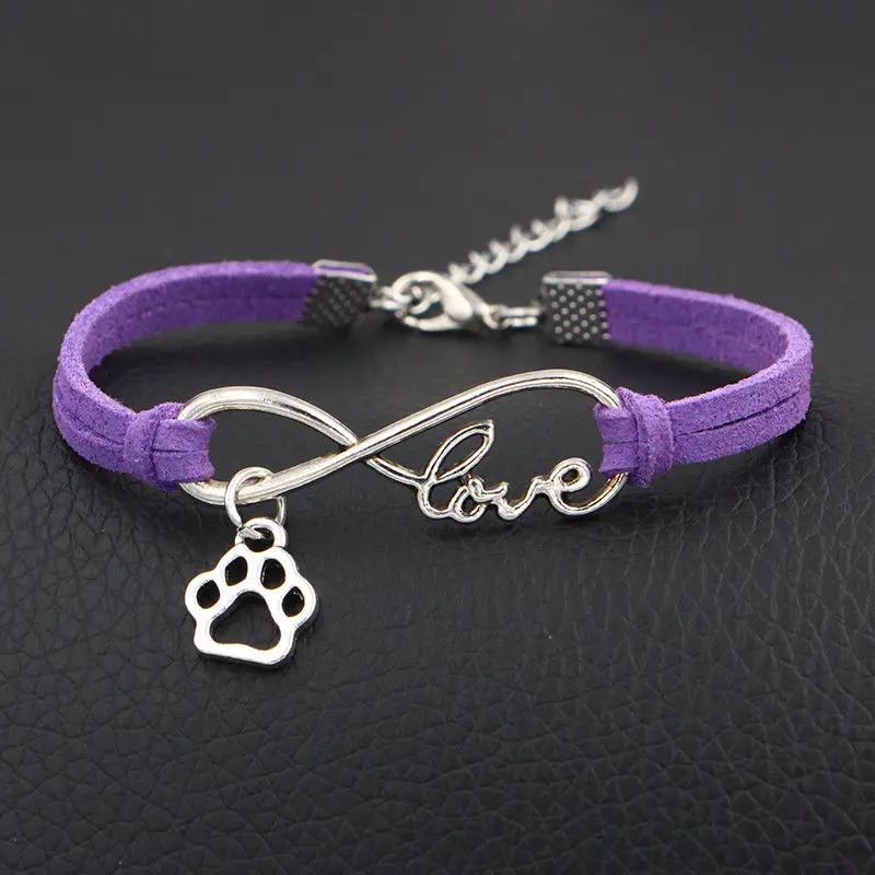 Лучшие друзья шармы собачья лапа Ретро Сердце Подвески Бесконечность любовь