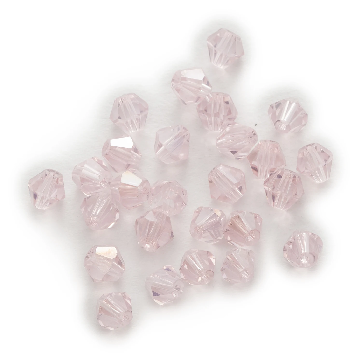 50 Piece Pink Crystal Glass Cut&Faceted Bicone Faceted Beads For Handmade Bracelet Necklaces DIY Jewelry Making 4-8mm