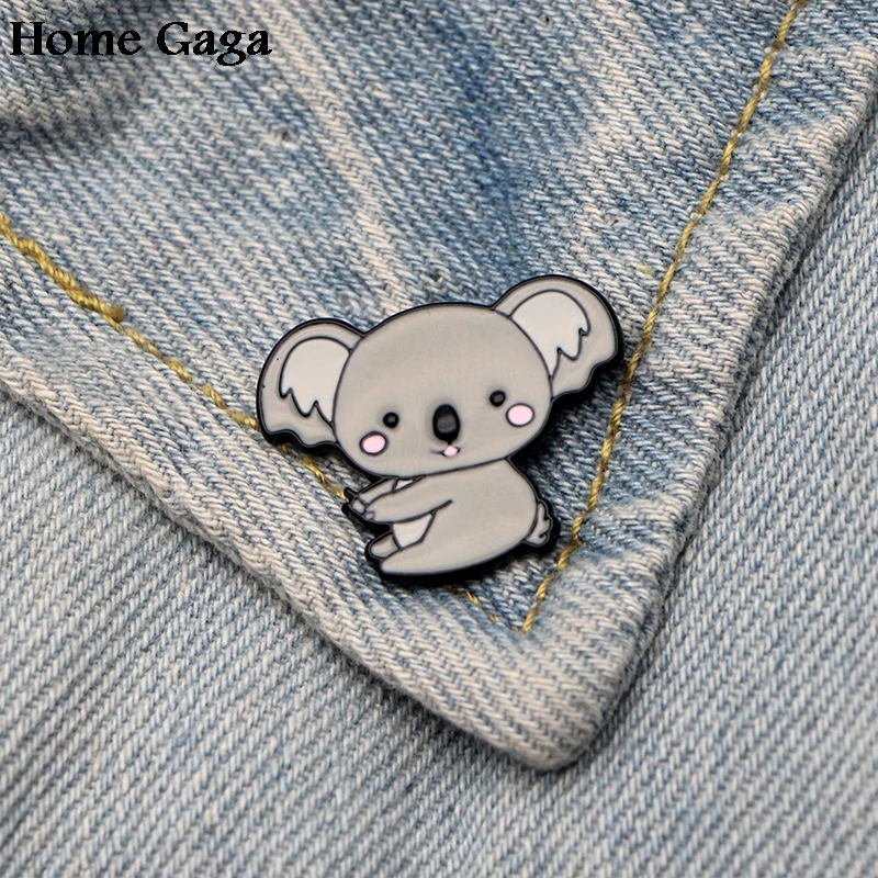 Homegaga коала Медведь DIY цинк галстук мультфильм забавные булавки рюкзак одежда броши для мужчин и женщин шляпа Декоративные значки медали D1595