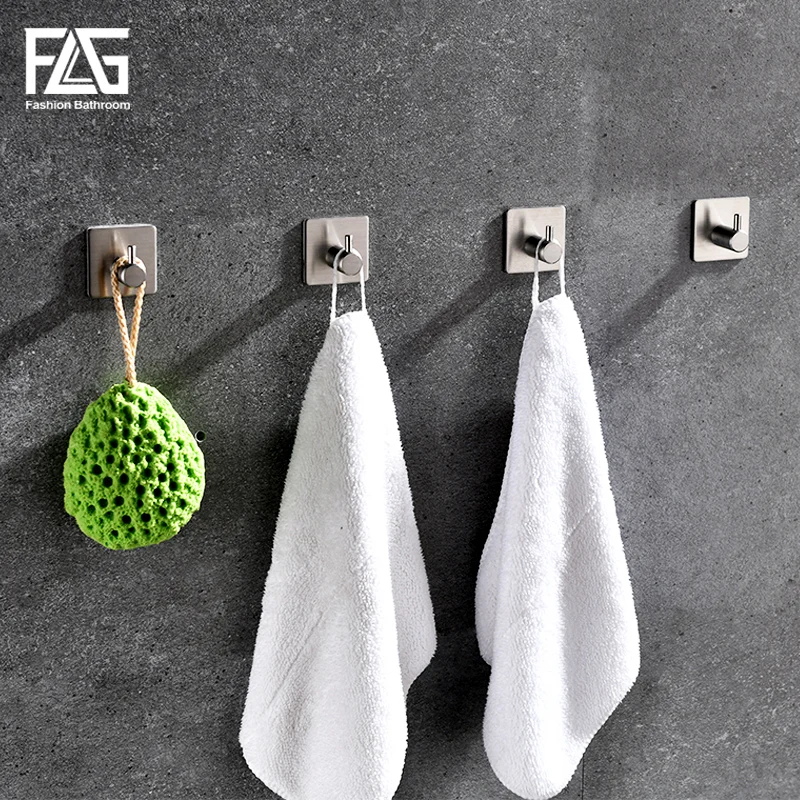 

FLG 304 крючки для халатов из нержавеющей стали, вешалка для одежды на стену, для кухни, ванной комнаты, нержавеющие крючки для полотенец, 4 шт./к...