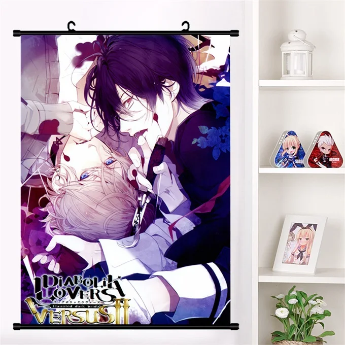 Q Аниме DIABOLIK LOVERS Komori Yui Sakamaki Shu sakamaki reiji Настенная роспись плакат Настенные подвесные плакаты коллекция домашнего декора - Цвет: Q