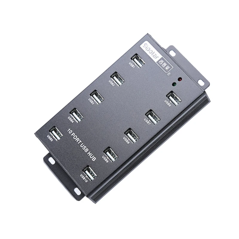 Sipolar 10 портов промышленный настенный и настольный металлический USB концентратор 2