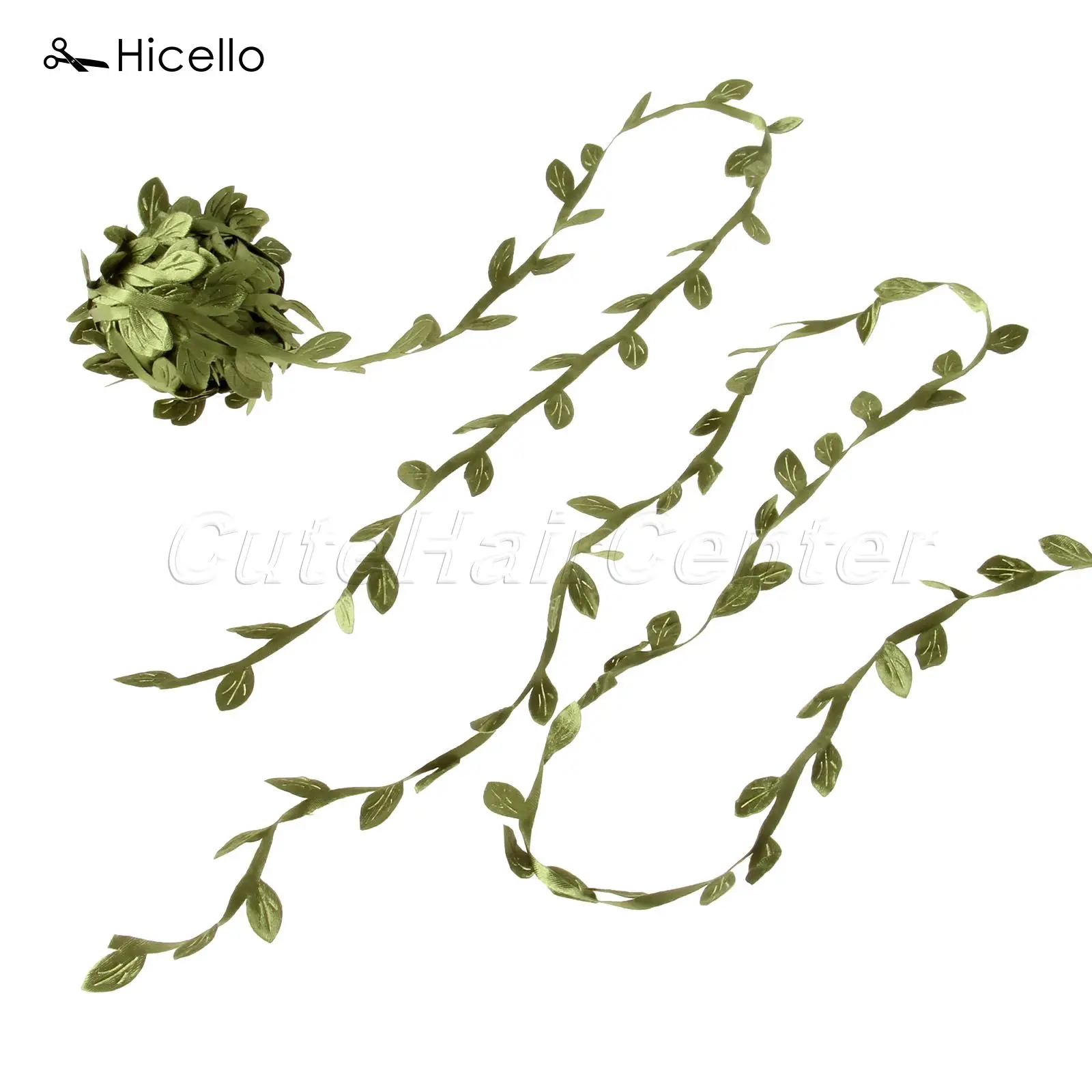 Гирлянда из зеленых листьев ротанга 10 м|decoration material|leaf vineflower garland |