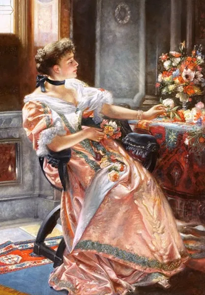 Diy 5d алмаз живопись девушку и цветы вышивки крестом вышивка бисером Стразы