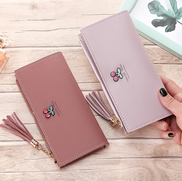 Женские кошельки и держатель для телефона Женский кошелек Длинный на молнии из