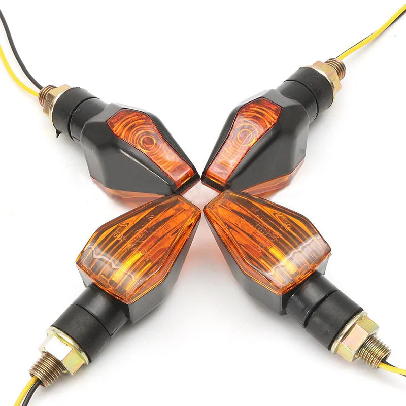 

JX-LCLYL 4pcs Universal Motorcycle Bike LED Turn Signal Light Indicators Blinker Amber