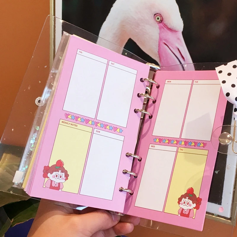 Корейский ins A6 Kawaii 6 отверстий планировщик наполнителя бумаги s для Filofax офиса