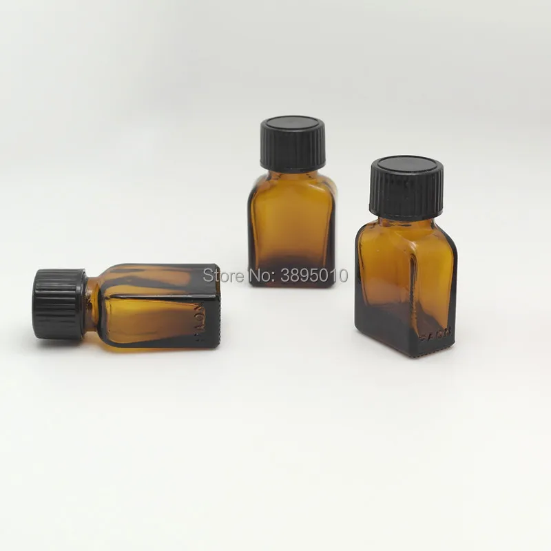 8 мл янтарная стеклянная бутылка эфирного масла редуктор и колпачок флаконы из