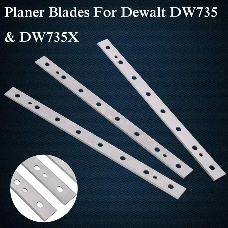 

Top Quality 3PCS 13inch High-speed Steel Planer Blades For Dewalt DW735 DW735X Replacement Part Woodworking Blades