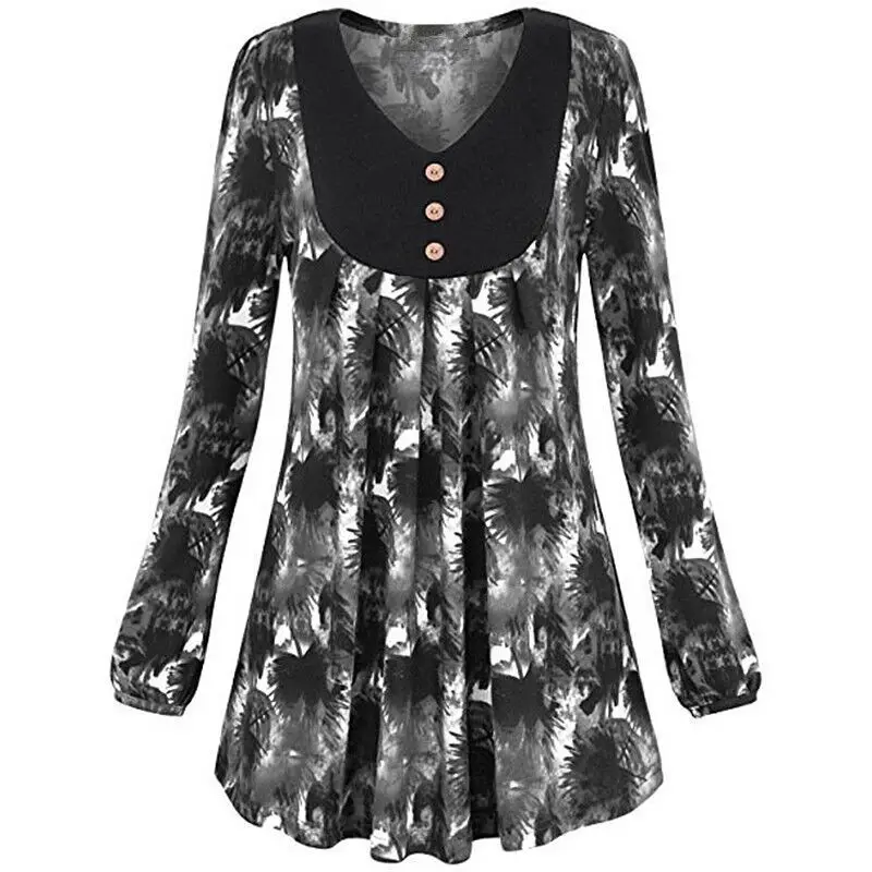 Новая модная женская футболка с длинными рукавами и принтом | Женская одежда