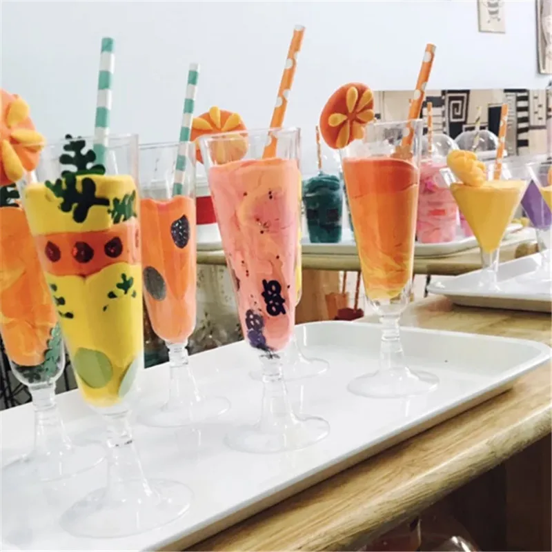 Одноразовая жесткая пластиковая чашка бокал для шампанского 30/набор|Другие