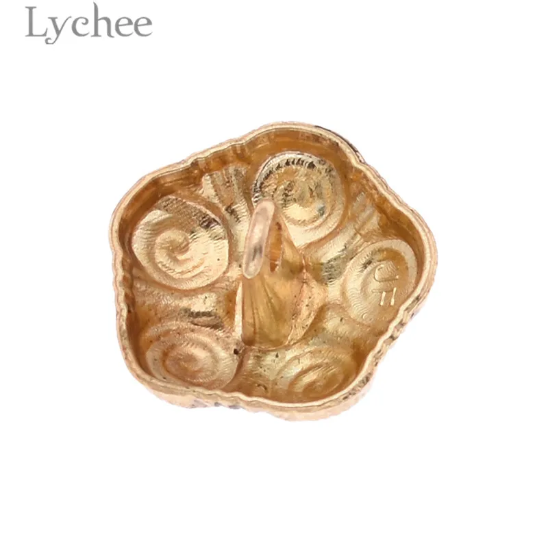 Lychee 10 шт. 15 мм/18 мм Пентагон швейные пуговицы винтажные декоративные металлические кнопки DIY Швейные принадлежности аксессуары для одежды