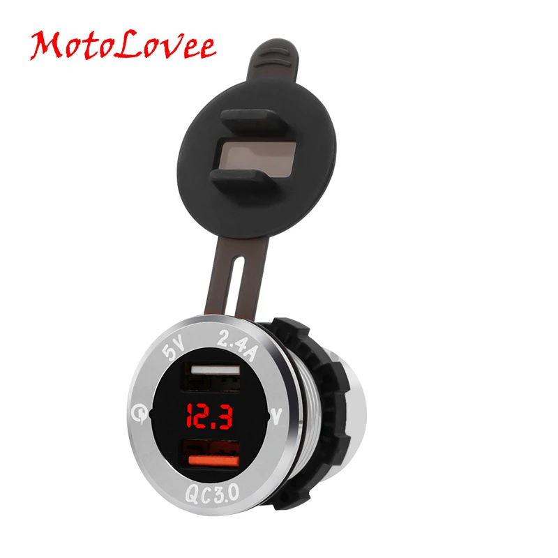 MotoLovee автомобилем быстрая Зарядное устройство QC 3 0 Мощность адаптер Dual USB