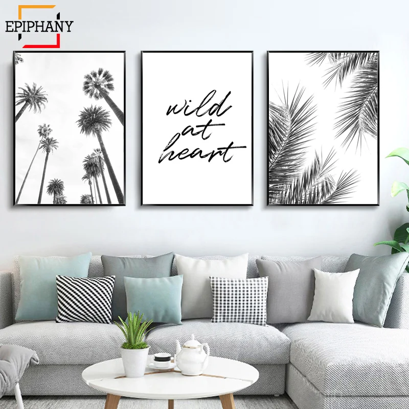 Современный домашний декор пляжные принты океан бохо настенное искусство пальма