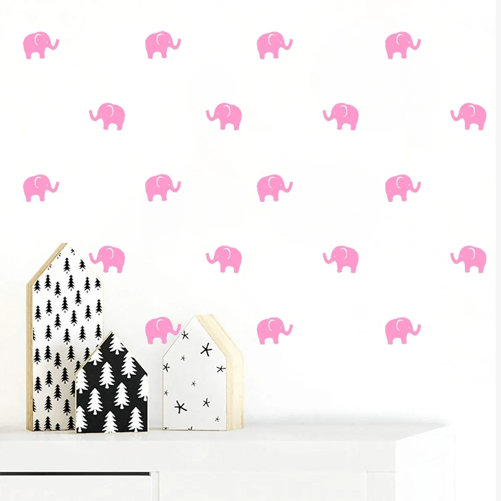 Милый слон настенная наклейка Настенный декор в виде лесного слона наклейки для