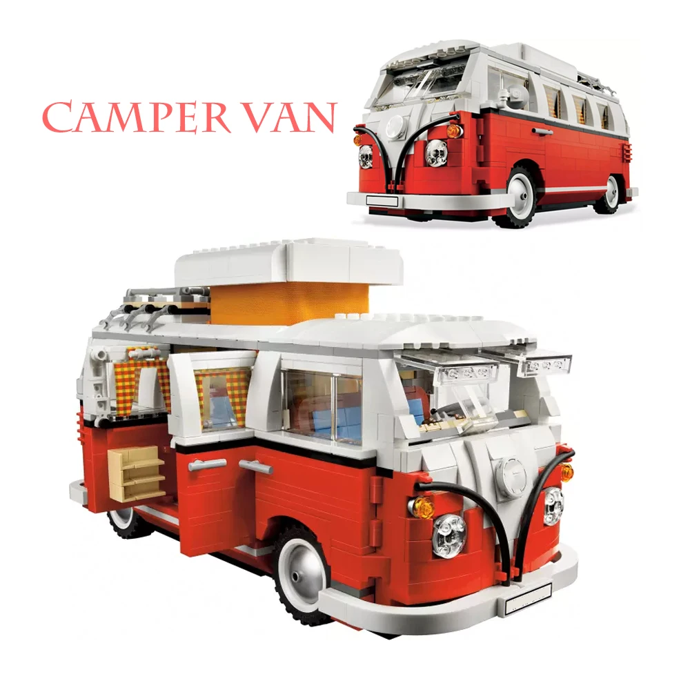 1354 шт. подходит для лего technic Creator 10220 набор T1 Camper Van строительные блоки для автомобилей Кирпичи игрушки для детей развивающие подарки DIY