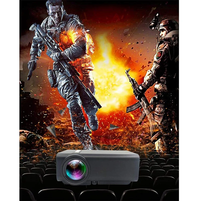 Светодиодный мини проектор Yg530 телефон прямое подключение экранирующий Hd 1080 P