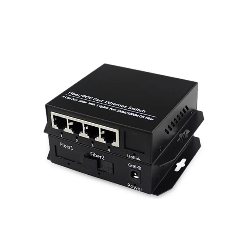 10/100 база 1 25G SC Simplex mode Волоконно-Оптический 4 порта RJ45 Enternet медиа конвертер Netlink