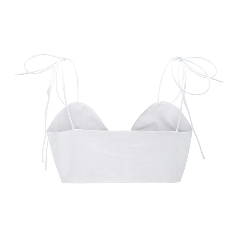 2018 женский летний топ на шнуровке сексуальный однотонный укороченный бретельках