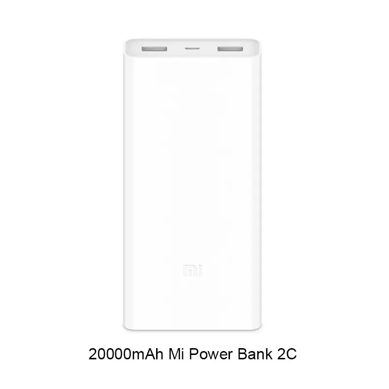 white Xiaomi mi внешний аккумулятор 2C 20000mAh быстрая зарядка внешний аккумулятор mi cro USB портативная батарея внешнее портативное зарядное устройство - Цвет: white