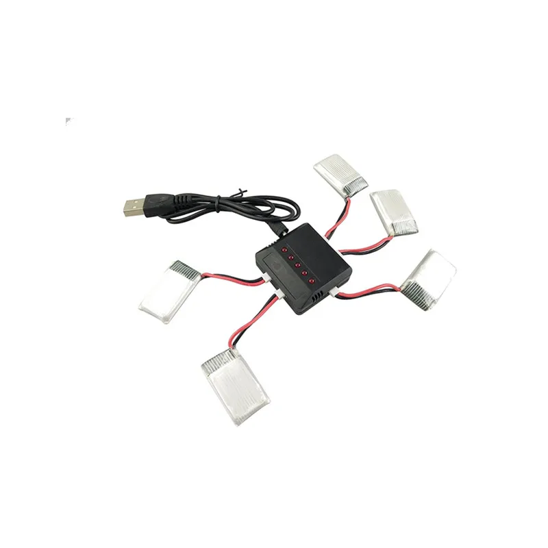 5 шт. 3 7 в 300 мАч батарея и X5 зарядное устройство для Syma X11 X11c Hubsan X4 H107c H107d H107l H108 H107C +