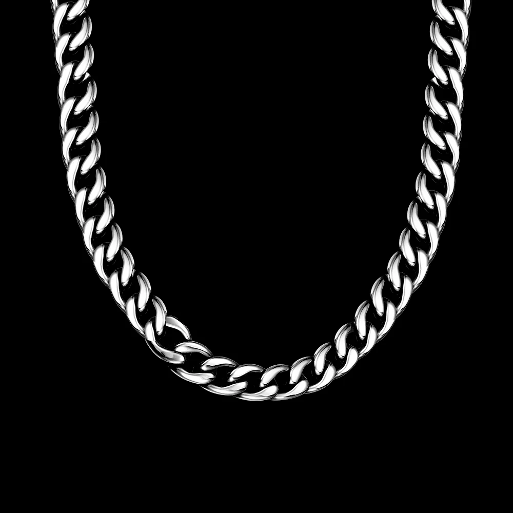Diylocket Нержавеющая сталь Цепочки и ожерелья цепь 22 дюйм(ов) 7.0 мм Винтаж Для мужчин