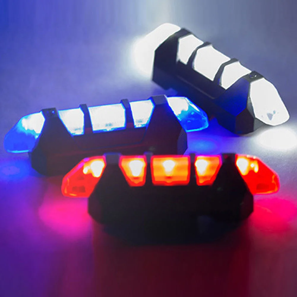 Горячая Распродажа, велосипедный 5 светодиодный USB Перезаряжаемый велосипедный светильник, велосипедный Предупреждение ющий светильник, Задний защитный для велосипедных аксессуаров 25