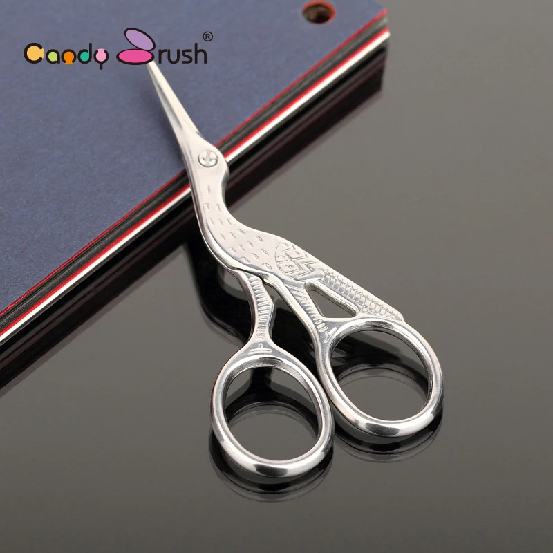 Нержавеющая форма бровей ножницы макияж изогнутые для портативные