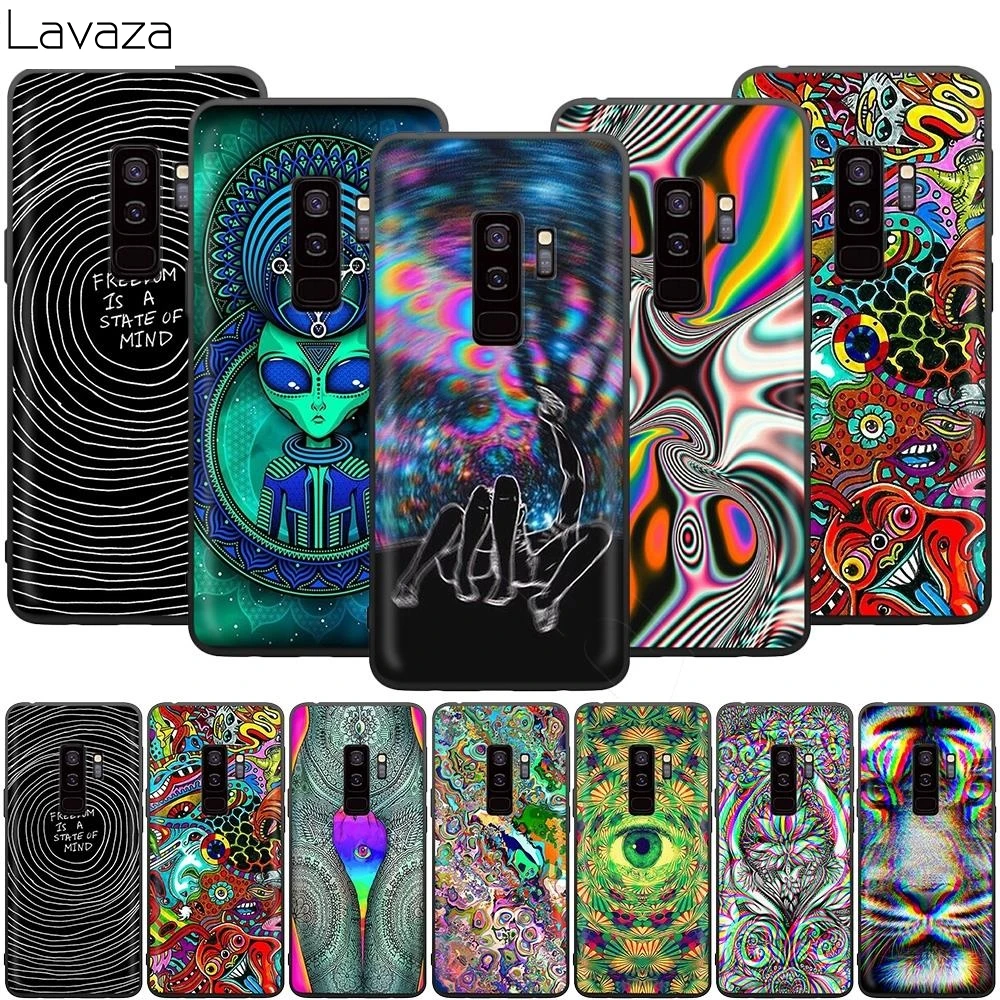 Lavaza психоделическая футболка художественный чехол для samsung Galaxy S10 S9 S8 S7 S6 Plus Note 9 8 M30 M20 M10 край