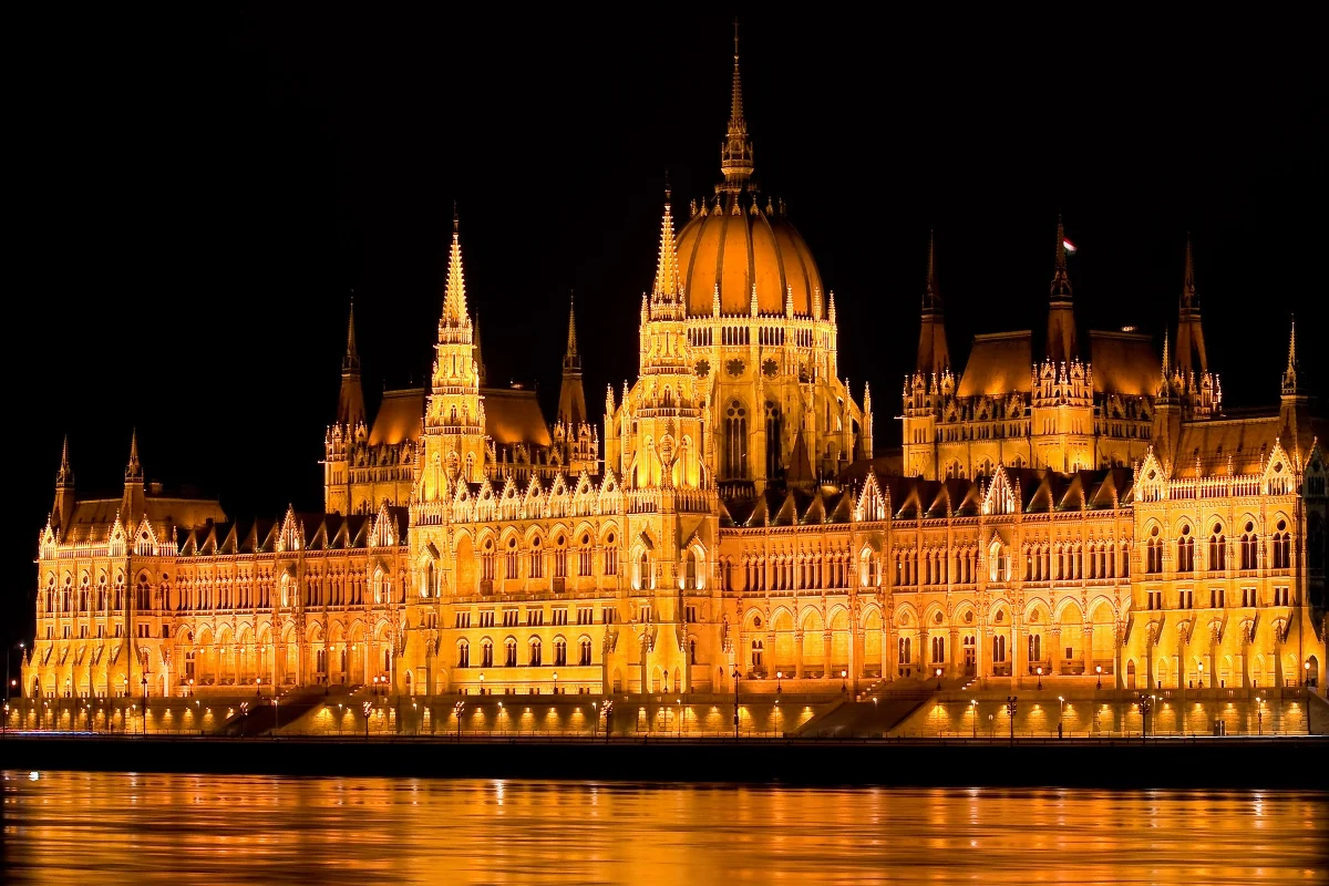 Wall art плакат на холсте из ткани заглавной парламент рядом с Danube Budapest Венгрия JZK153