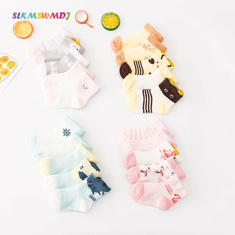 SLKMSWMDJ spring and summer new children's socks breathable mesh cotton cartoon boys girls baby newborn for 0-5 years old |