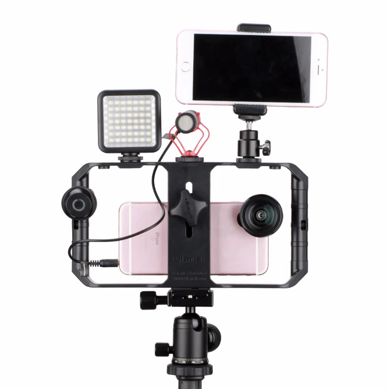 Оригинальный Ulanzi U-рог Pro смартфон видео Rig w 3 крепления обуви кинематографа Чехол
