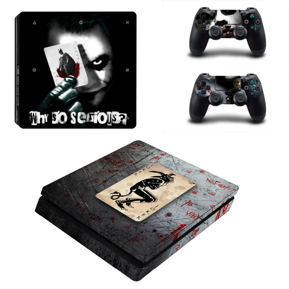 Наклейка Бэтмен и Джокер PS4 Slim Skin для консоли Sony PlayStation 4 контроллера Виниловая