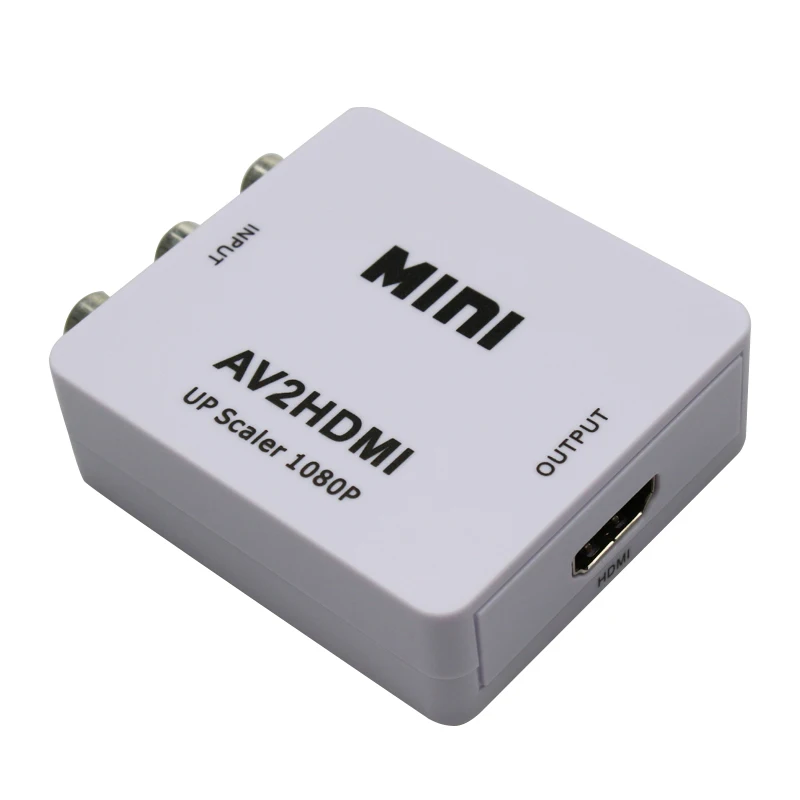 Мини AV в HDMI конвертер устройство AV CVBS 3RCA в HDMI конвертер коробка 1080P видео AV2HDMI конвертер для HDTV для PS3/PS4 DVD PC