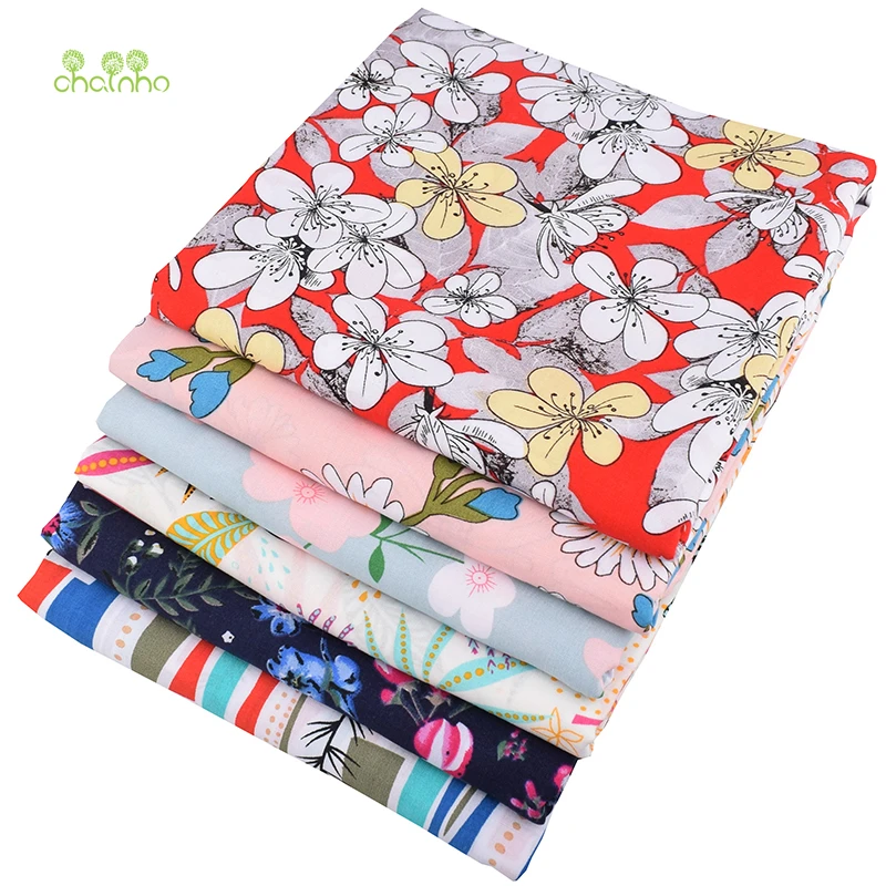 Chainho летняя одежда из ткани/Новая Цветочная серия с принтом/имитация