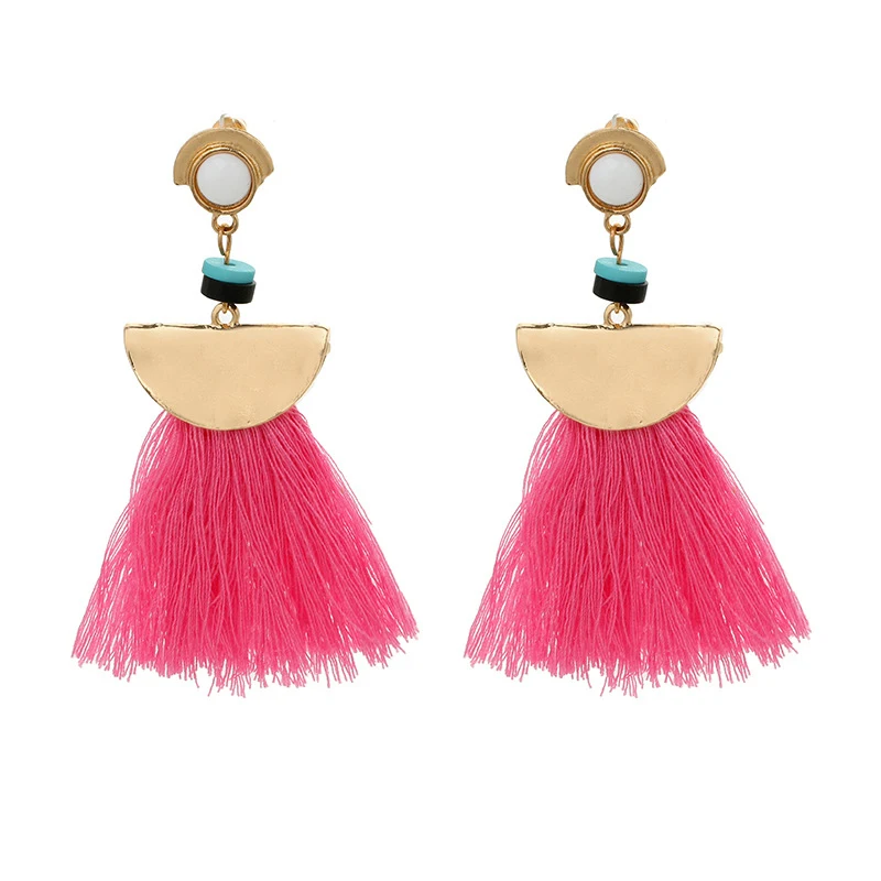 Long Earrings for Women Sector Tassel Blue Zinc Alloy Korean Drop Fashion Jewelry 2018 | Украшения и аксессуары