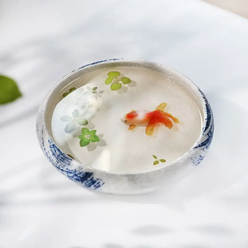 Имитация рыбы листья утенок наклейки смола картина Золотая рыбка поделки своими