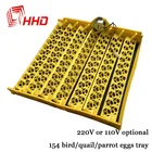 Wholesale 154 pcs Quail Parrot Pigeon Small Bird Snake Hatcher Automatic Turn Plastic Incubator Trays with Turning Motor