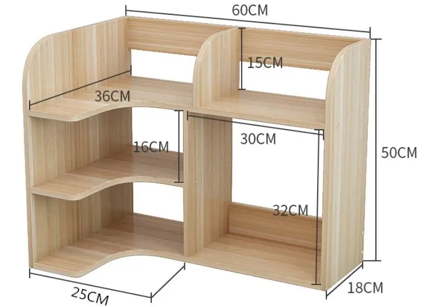 Многоцелевой домашний книжный шкаф Настольная полка книжная портативная для
