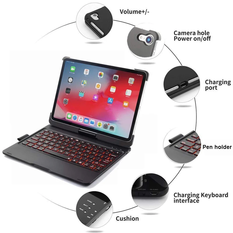 Беспроводная bluetooth клавиатура чехол для iPad Pro11 смарт Планшет ультра тонкий