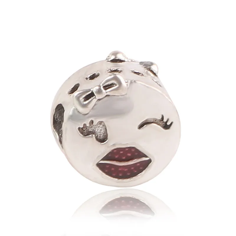 X359 Dodocharms, новинка, модные ювелирные изделия, браслет, Микки, серебро, пентаграмма, ожерелье, браслет, подвеска, Подходит для Pandora, бусина, в форме сердца, цвет - Цвет: X359
