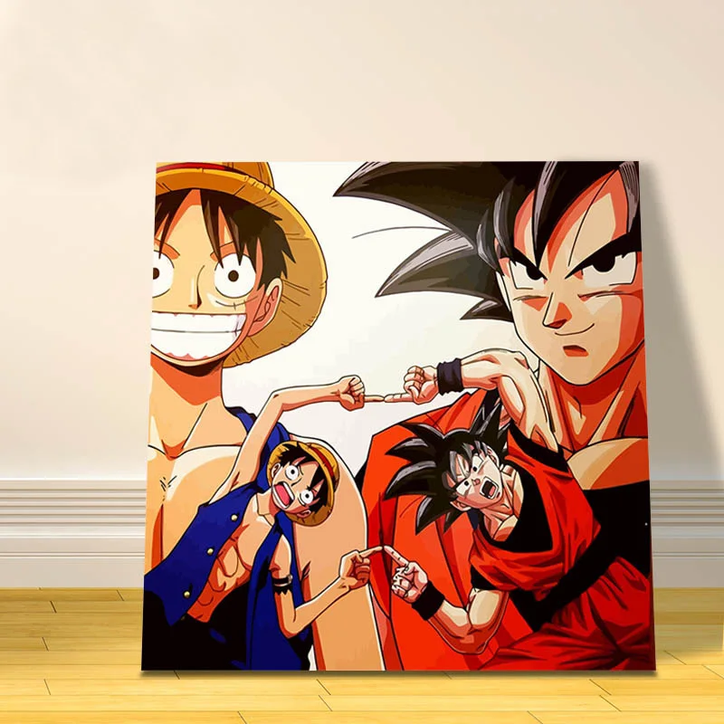 Картины по номерам на холсте Цифровой краски по номерам Dragon Ball модульная живописи Япония Стиль мультфильм картины маслом по номерам подарок для детей - Цвет: A