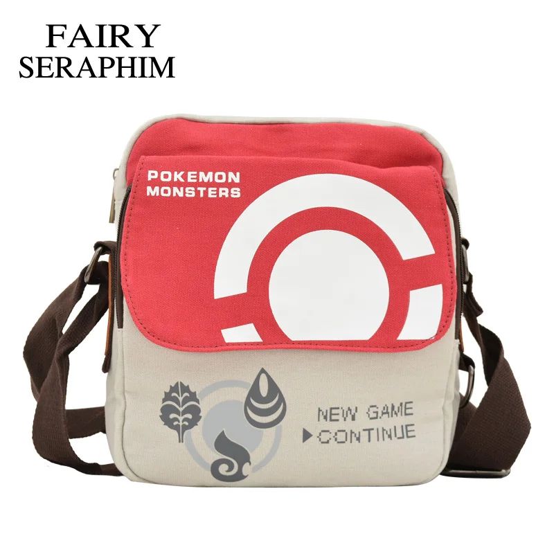 Сказочная сумка мессенджер для мальчиков и девочек с аниме Покемон Кроссбоди